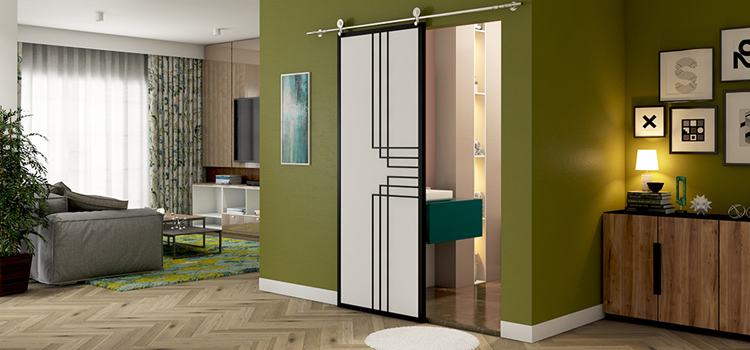 sliding bathroom door installation in Cotati